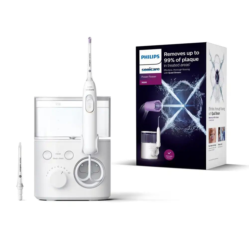Philips Sonicare Power Flosser 3000, suuvesi Quad Stream tehnoloogiaga, valge (mudel HX3711/20)