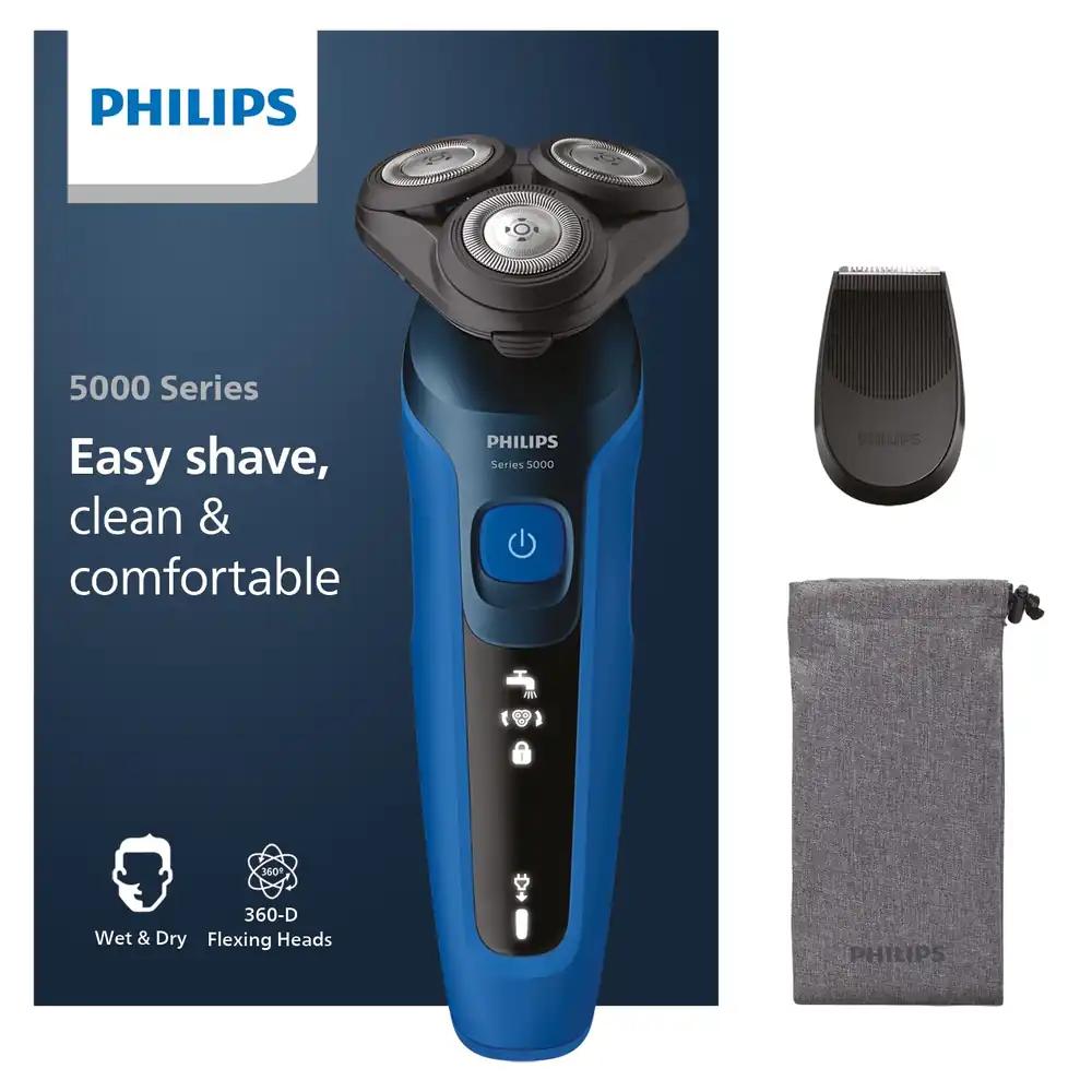 Philips Series 5000 Elektriline märg- ja kuivraseerija S5466/18, võimas ja naha vastu õrn raseerimine, SteelPrecision lõikesüsteem, paindlikud 360° raseerimispead, 60 min tööaeg