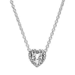 PANDORA kaelakee "Süda" 398425C01, 925 sterlinghõbe, kuupsirkoon, pilt 2