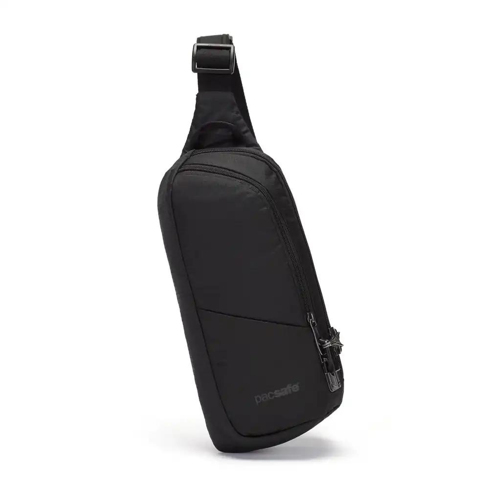 Pacsafe Vibe 150 – Varavastane crossbody kott, 210D nailon ripstop, turvaline õlakott, must/Jet Black