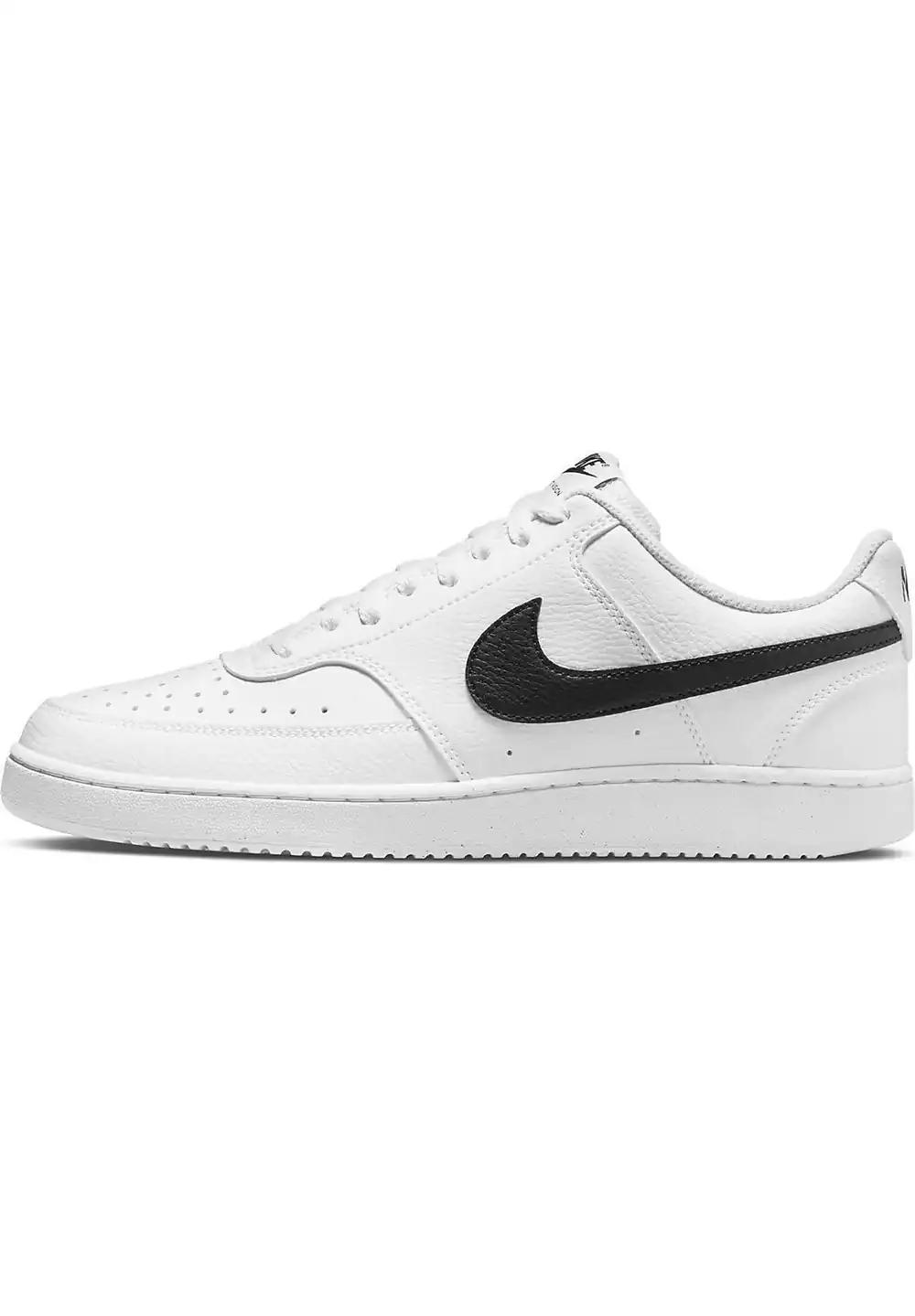 Nike meeste Court Vision Low Next Nature tossud, valge/must-valge, 44.5 EU