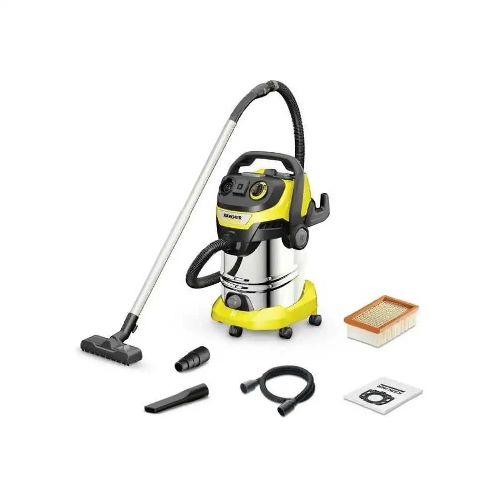 Karcher 1.628-361.0 WD 6 PS V-30/8/35/T märg- ja kuivtolmuimeja – 30L roostevabast terasest paak – 1300W (kaasaskantav pistikupesa ja puhumisfunktsioon)