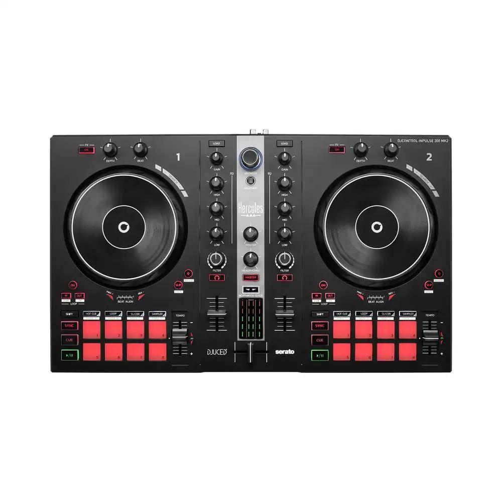 Hercules DJControl Inpulse 300 MK2 – USB-DJ-kontroller – 2 tekki, 16 pad’i ja sisseehitatud helikaart