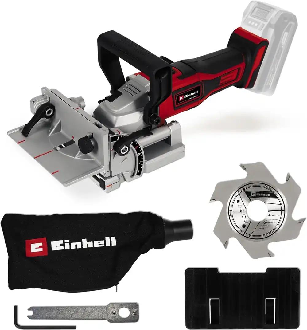 Einhell akuga lameda tüübli frees TE-BJ 18 Li-Solo Power X-Change (18 V, Li-Ion, astmetu nurga-/kõrguse reguleerimine, 6-astmeline sügavuse seadistus, ilma akuta & ilma laadijata)