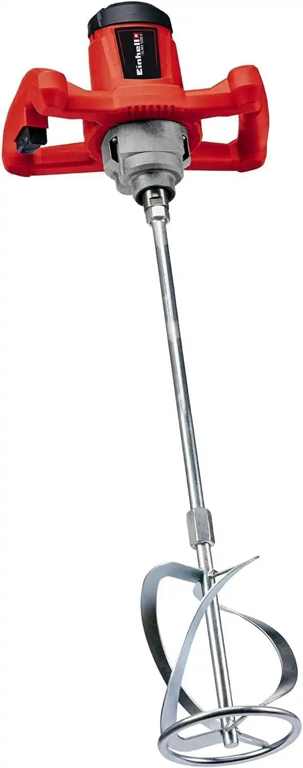 Einhell värvi- ja mördisegaja TC-MX 1200 E (1 200 W, 680 p/min, kompaktne 1-käiguline segaja viskoossete materjalide jaoks, kiiruse elektrooniline reguleerimine, ergonoomilised käepidemed, M14 keere, kaasas segamislaba)