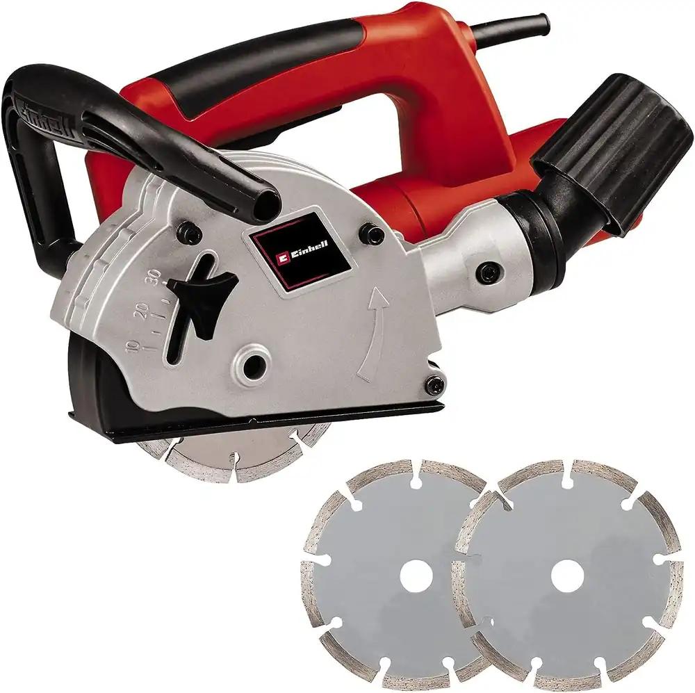 Einhell seineliistufrees TC-MA 1300 (1 320 W, tühikäigu kiirus 9 000 min-1, maks. soonelaius 26 mm, maks. soonte sügavus 30 mm, spindli lukustus, 2x lõikeketta Ø 125 mm kaasas)