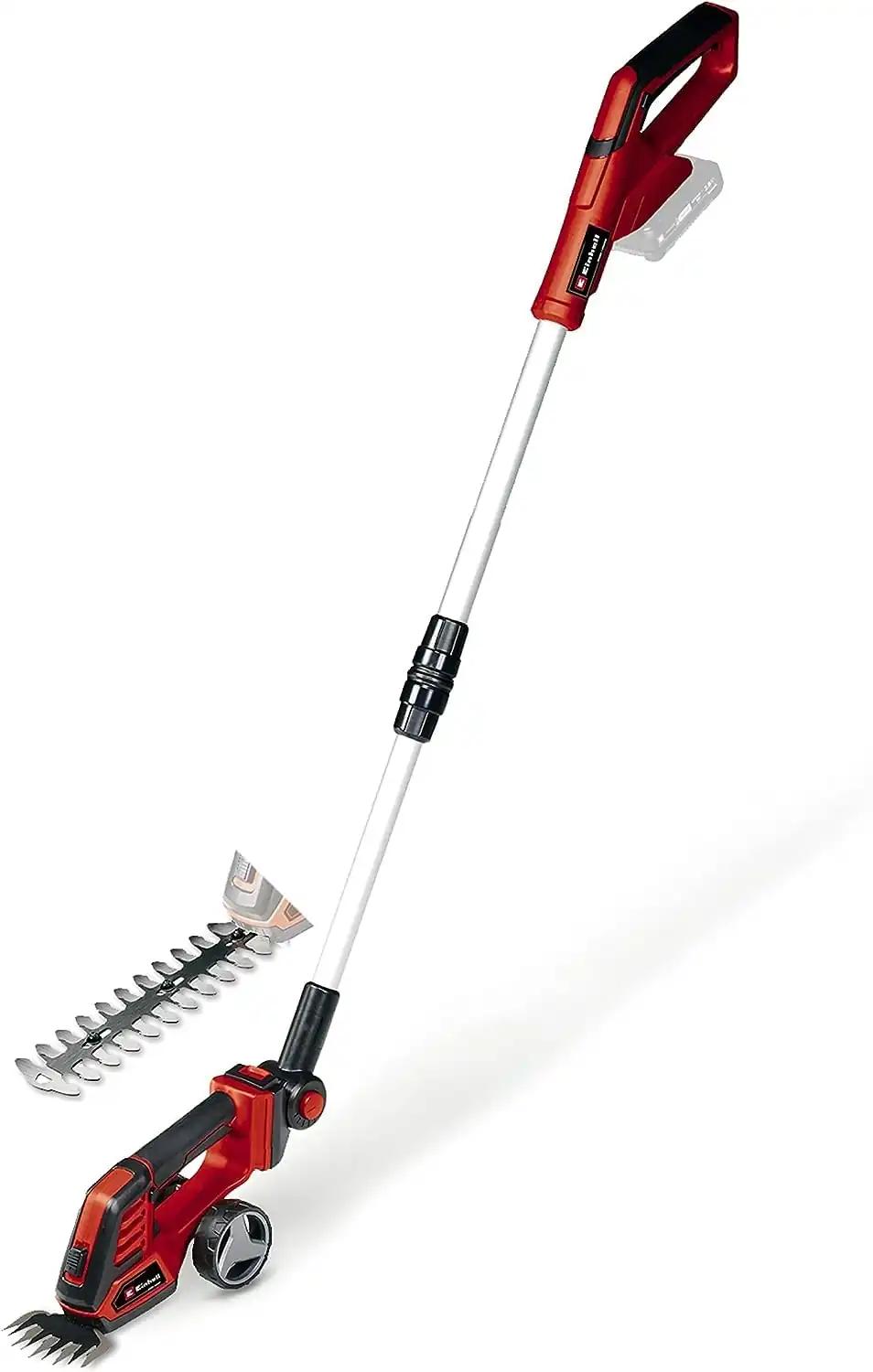Einhell akuga muru- ja põõsaskäärid GE-CG 18/100 Li T-Solo Power X-Change (Li-Ion, 18 V, teleskoopvars, murutera laius 100 mm, põõsastera 200 mm, ilma aku ja laadijata)