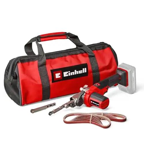 Einhell akuga lintlihvija TE-BF 18 Li-Solo Power X-Change (18 V, kiirus kuni 1.700 m/min, 2x lihvkäepidemed 9 mm ja 13 mm, kaasas 12x lihvlindid, ilma akuta)