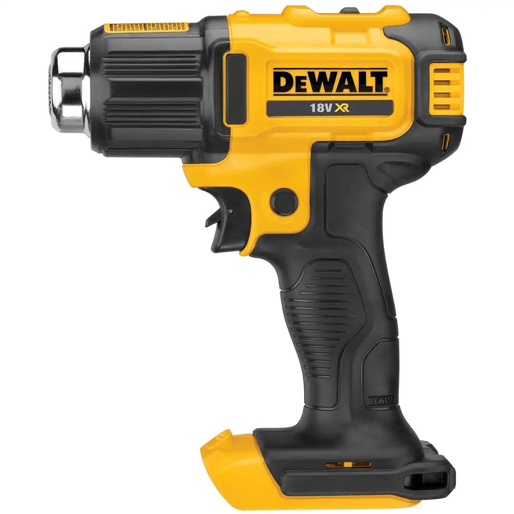 Dewalt 18V akuga kuumapuhur DCE530N (kaks ventilaatori- ja temperatuurirežiimi, lukustatav lüliti pidevaks tööks, stabiilne alus, pind- ja reflektordüüs, ilma akuta ja laadijata)