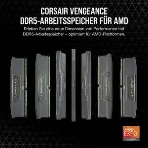 Corsair VENGEANCE DDR5 32GB (2x16GB) DDR5 6000MHz CL36 AMD EXPO Intel XMP iCUE ühilduv arvutimälu - Hall (CMK32GX5M2D6000Z36)