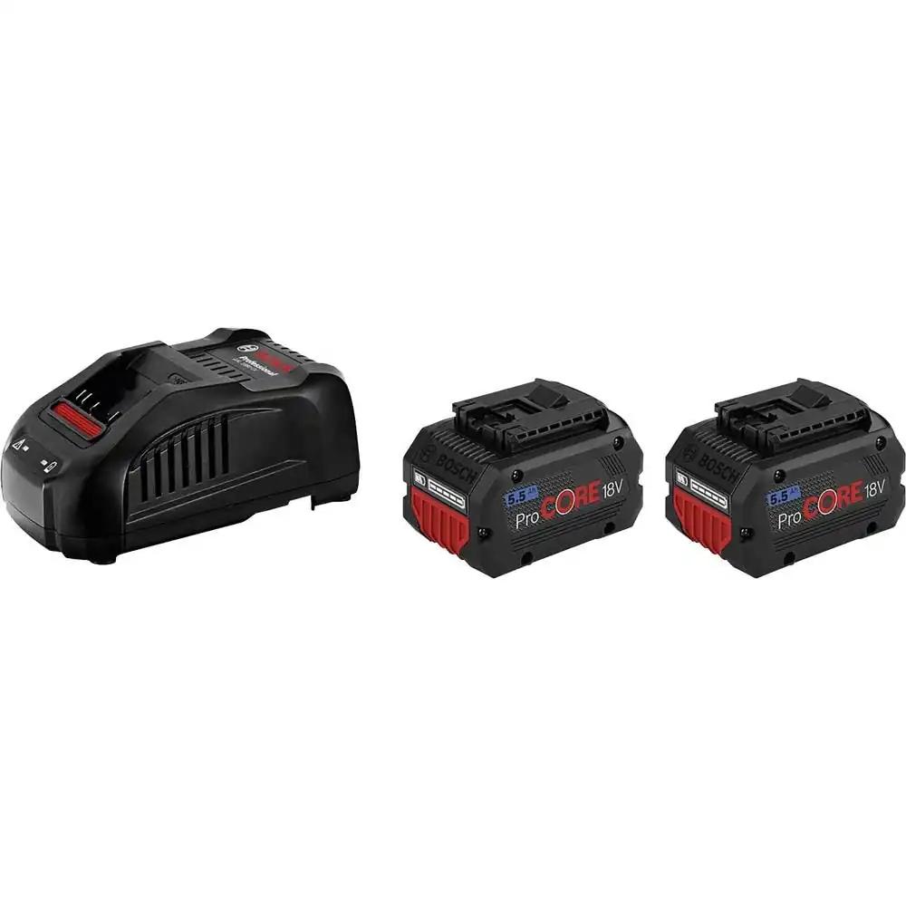Bosch Professional 18V süsteemi aku stardikomplekt: 2x ProCORE18V 5,5Ah aku + laadija GAL 1880 CV