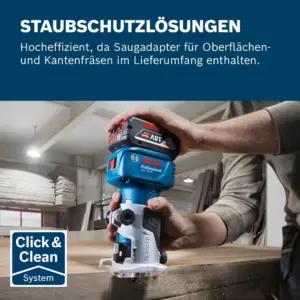 Bosch Professional 18V süsteemi akuga servafrees GLF 18V-8 (sh paralleeljuhik