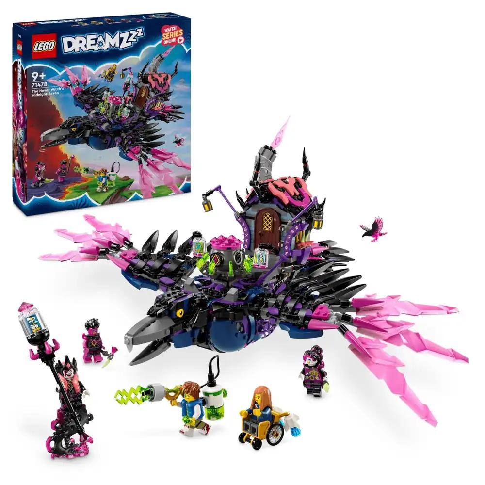 LEGO DREAMZzz 3-ühes Nimmernõia Kesköökaaren, ehituskomplekt poistele ja tüdrukutele alates 9. eluaastast, loomakujuke, fantaasiamaja, mida saab muuta majaks, ämblikuks või linnuks 71478