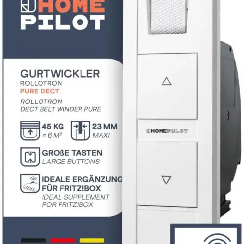 HOMEPILOT RolloTron pure DECT rihmamehaanik – elektriline rulooajam juhtmevaba ühendusega | sobib AVM FRITZ