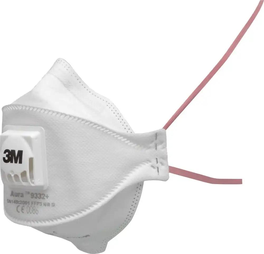 3M™ Aura™ osakestemask, FFP3, ventiiliga, 9332+, 10 maski pakis