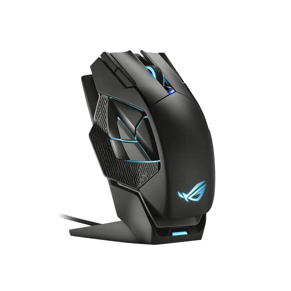 ASUS ROG Spatha X mänguhiir (juhtmevaba, juhtmega, magnetiline laadimisjaam, 12 programmeeritavat nuppu, 19 000 dpi, Aura Sync)