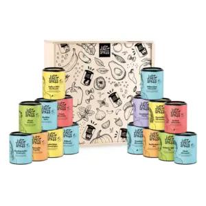 Just Spices Highlight maitseainekarp, 16 maitseainesegu puitkarbis