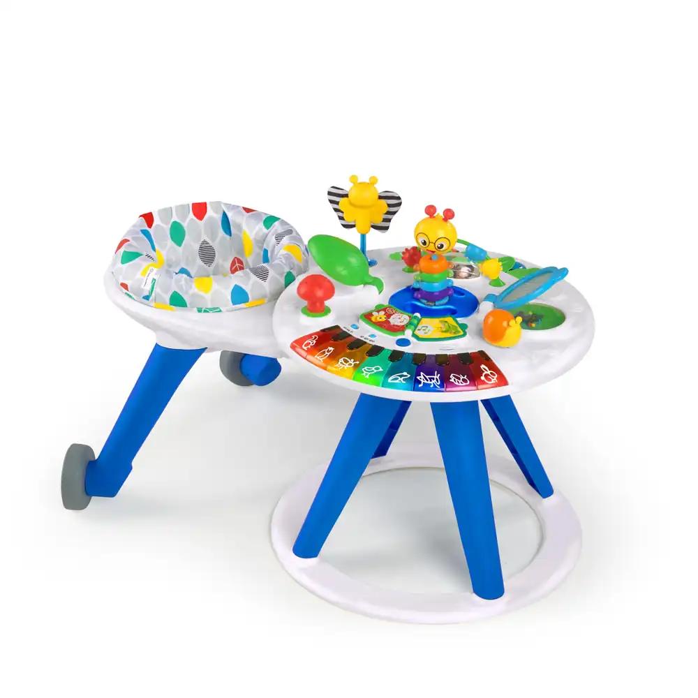 Baby Einstein, Around We Grow 4-in-1 mängulaud ja käimisabi tulede ja muusikaga, käimistugi mängualaga, 15 tegevusmänguasja, 360° pöörlev iste, reguleeritava kõrgusega, lastele alates 6 kuud