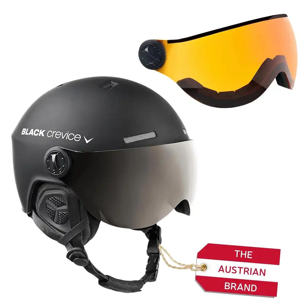 Black Crevice suusakiiver Arlberg 2 visiiriga, matt must/hall, M/L (58-61)