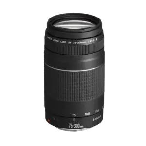 Canon EF 75-300mm F4.0-5.6 III suumobjektiiv (58mm filtrikeere) must