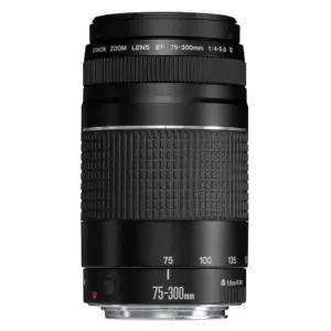 Canon EF 75-300mm F4.0-5.6 III suumobjektiiv (58mm filtrikeere) must