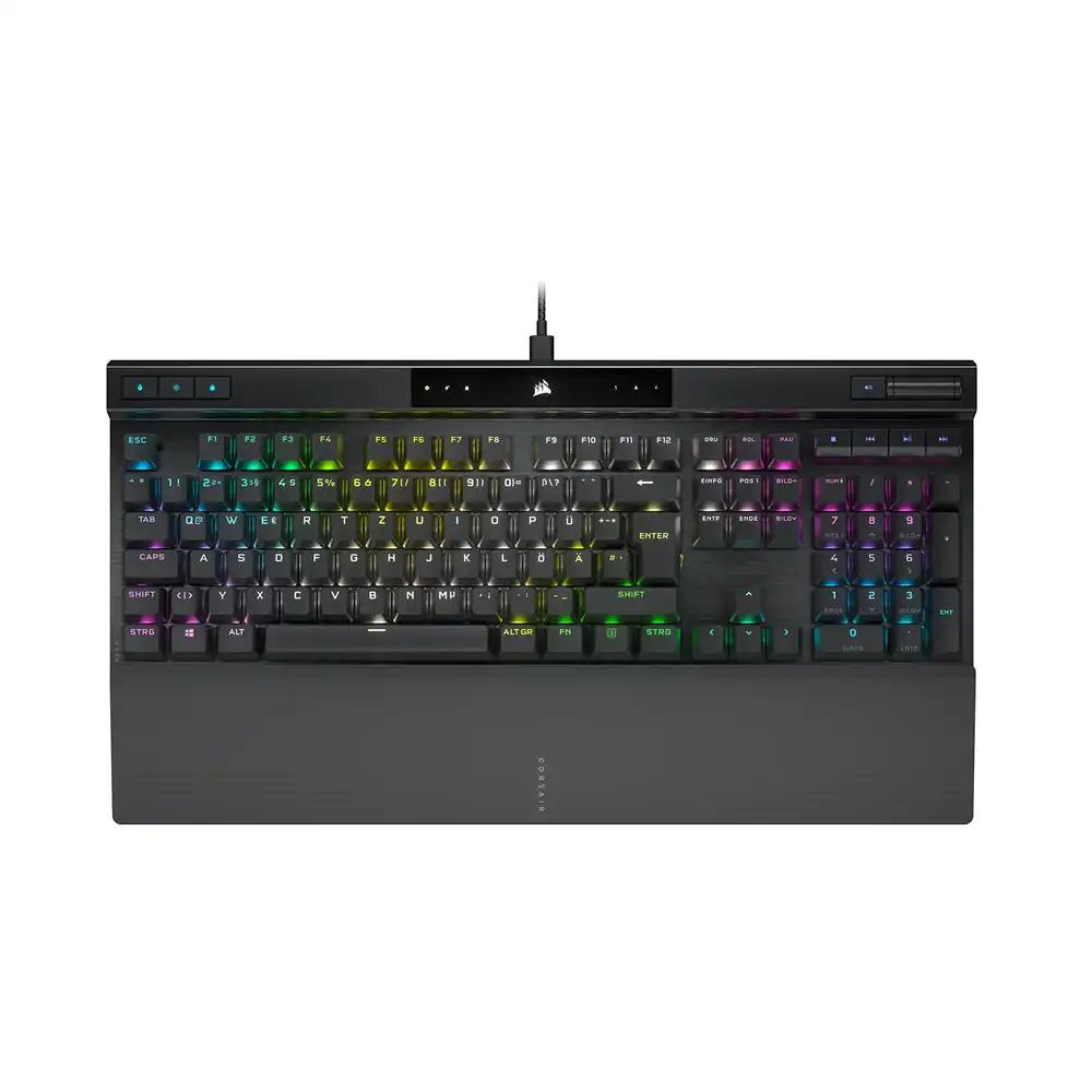 CORSAIR K70 RGB PRO Mehhaaniline Juhtmega Gaming Klaviatuur – Cherry MX Red Lineaarsed Lülitid, SOCD, PBT Double-Shot Klahvikatted, 8000Hz Hyper-Polling, NKRO, Turniire Lüliti, QWERTZ DE – Must