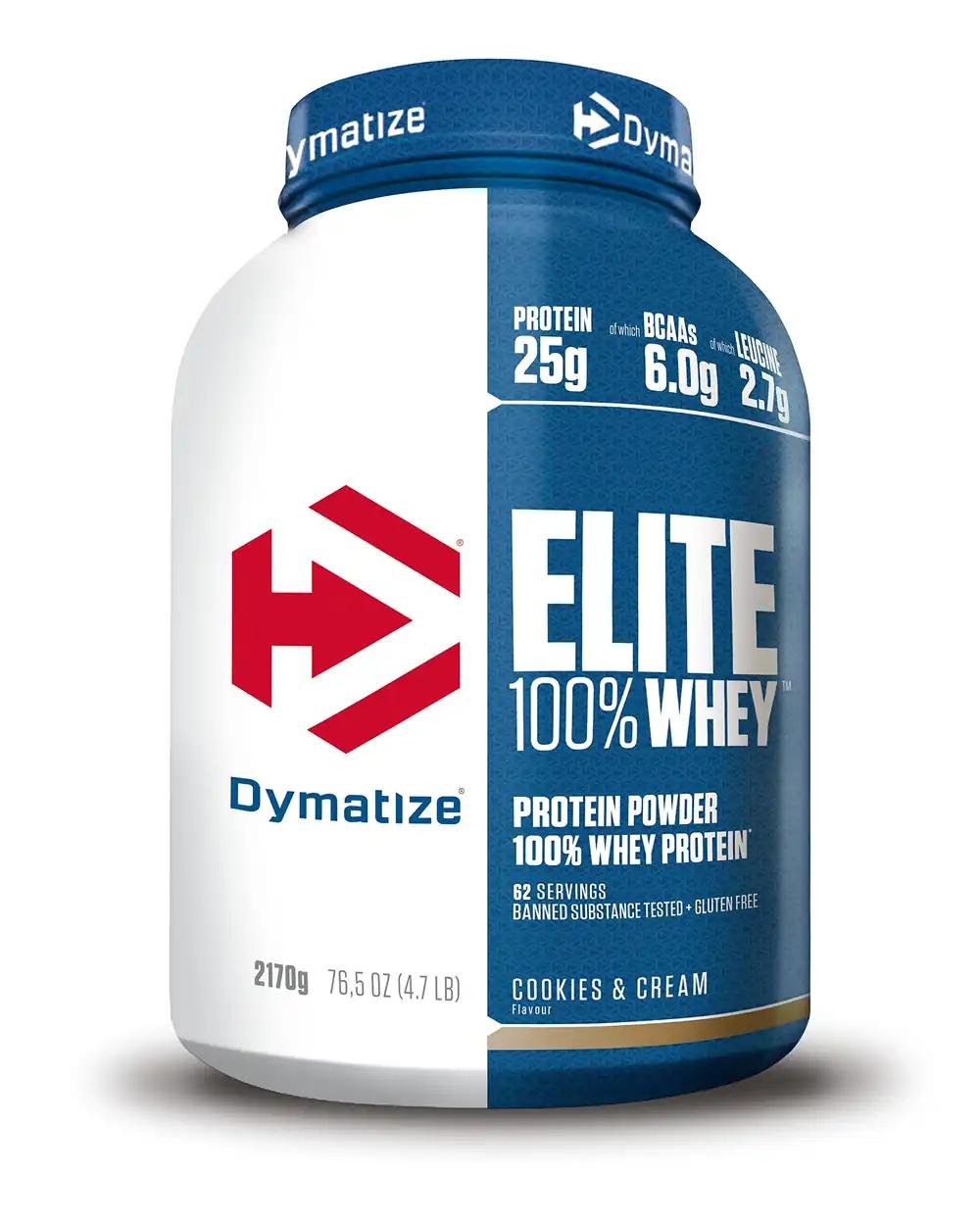 Dymatize Elite 100% Whey Küpsised & Kreem 2170g – Kõrge valgusisaldusega, madala suhkrusisaldusega vadakuvalgu ja BCAA pulber