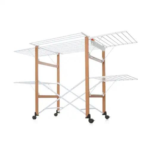 Foppapedretti Gulliver kokkupandav pesukuivatusrest, 105 x 80 x 174 cm, pähklipuit, pilt 2
