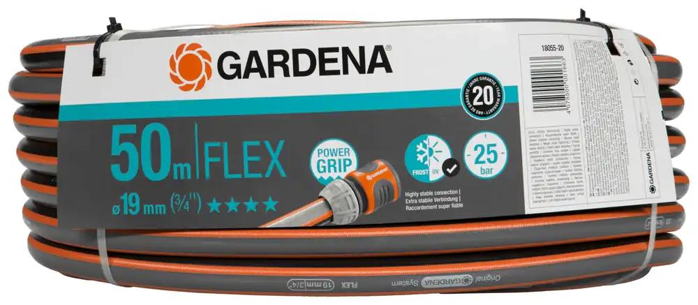 Gardena Comfort FLEX vooliku 19 mm (3/4 tolli), 50 m – vastupidav ja paindlik aiavoolik Power-Grip-profiiliga