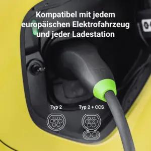 Green Cell GC Snap Tüüp 2 Laadimiskaabel 11kW 5m 16A EV Elektriautodele – Tüüp 2 kuni Tüüp 2