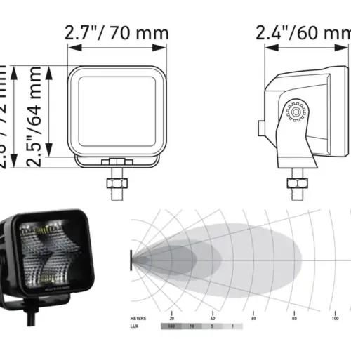 HELLA LED lisatulede Black Magic Cube komplekt 3