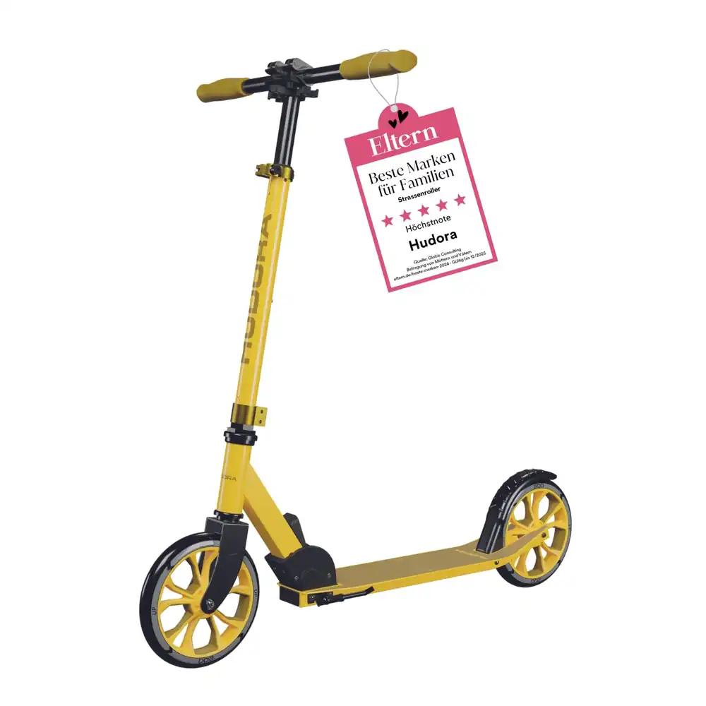 HUDORA Scooter Up 200 – Vaikne alumiiniumtõukeratas kuni 100 kg – Reguleeritava kõrgusega ja kokkupandav tõukeratas – Sujuv kick-scooter lastele, noortele ja täiskasvanutele