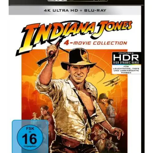 Indiana Jones 4-filmi kogumik, 4K Ultra HD + Blu-ray + boonus-Blu-ray