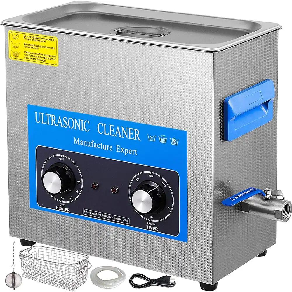 VEVOR nupuga juhitav ultraheli puhastusseade 6,5 L, ultraheli puhastusmasin 220 V, küttega ultrahelipuhasti, ultraheliga ehtede puhastaja 40 kHz, digitaalne ultrahelipuhasti 300 W