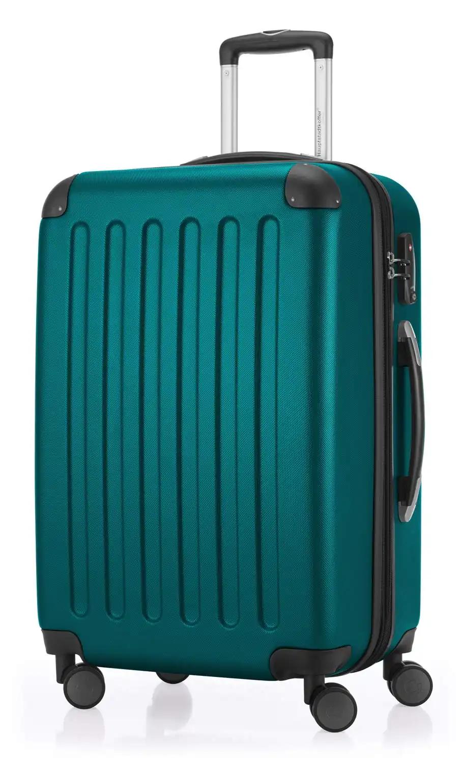 HAUPTSTADTKOFFER – SPREE – Kõvakaaneline reisikohver, 4 topeltrattaga, 65 cm, 74 L, Aqua Roheline