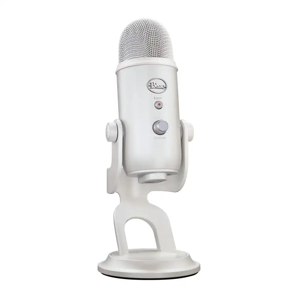 Logitech G Blue Yeti USB-mängumikrofon tippkvaliteediga striimimiseks, Blue VO!CE tarkvara, PC, taskuhääling, stuudio, arvuti-mikrofon, eksklusiivsed Streamlabs-teemad, eriväljaanne – Valge