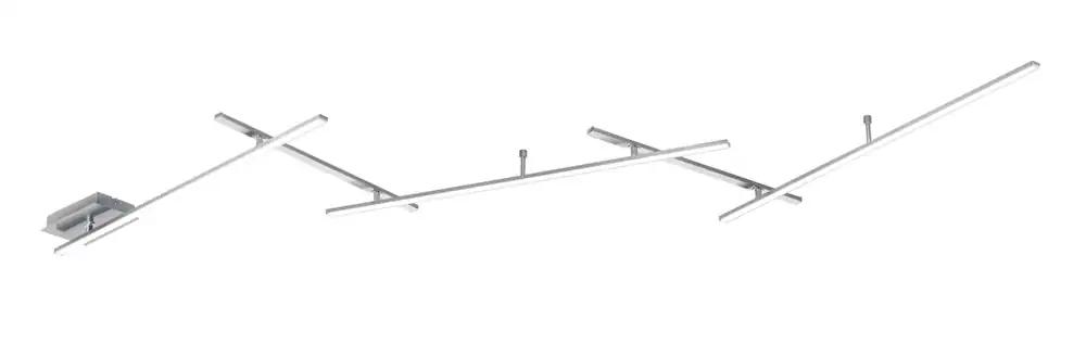 Trio Leuchten LED laevalgusti Indira 674610507, metall, matt nikkel, valge akrüül, 3 x 6 W & 2 x 3,5 W