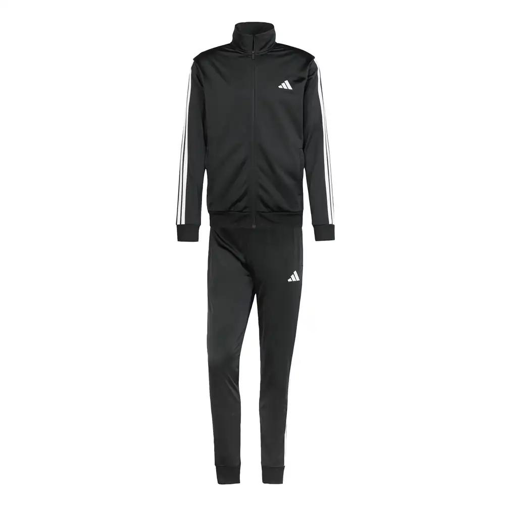 adidas meeste SPORTSWEAR BASIC 3-TRIIBULINE TRIKOOTREENINGUKOMPLEKT, Must, L