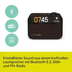 Pure Moment raadioäratuskell DAB+/FM, Bluetooth 5.3, kohvipruun, pilt 2