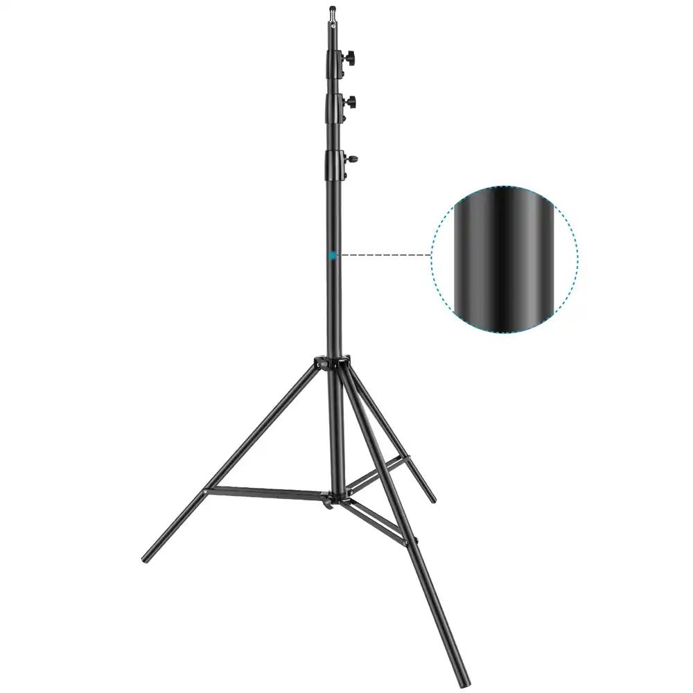 Neewer vastupidav valgusstatiiv, metallist 13ft/4m reguleeritav fotograafia statiiv sisseehitatud vedrupadjaga ja 1/4″ kruviga stuudio LED-valgusti, DSLR-kaamera jaoks, maksimaalne kandevõime: 22lb/10kg – must