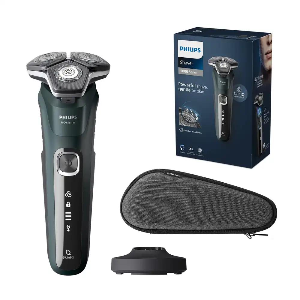 Philips Shaver Series 5000 – Elektriline märg- ja kuivraseerija meestele, sisseklapitava trimmeri, laadimisjaama ja reisikarbiga (mudel S5884/35)