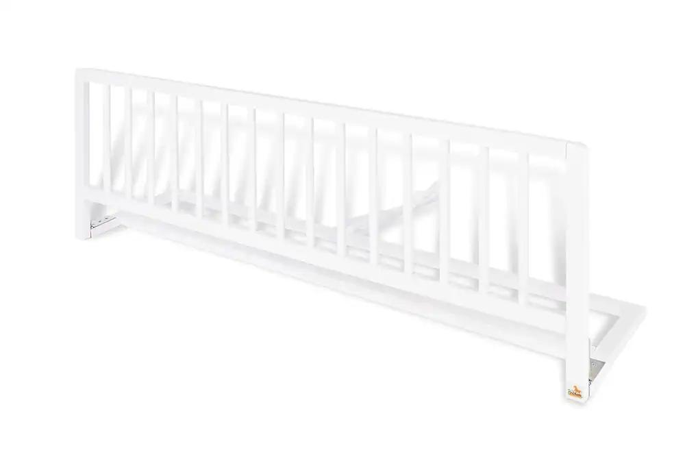 PINOLINO Comfort voodipiire laste jaoks – kokkupandav, pöögipuidust, valge lakitud, 115x40x32 cm, turvaline kukkumiskaitse, paigalduseta