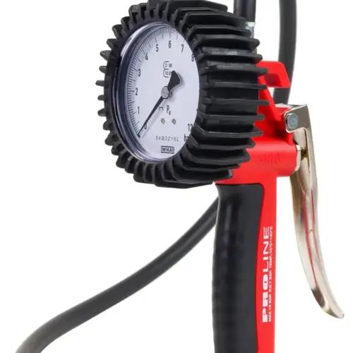 GAV rehvipump mõõteseadmega WIKA 80mm manomeeter (kalibreeritud) – professionaalne rehvirõhu kontrollseade suruõhuga autodele