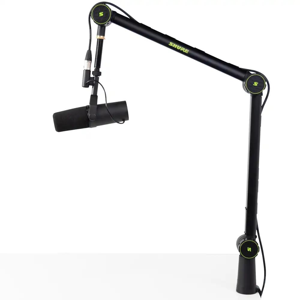 Shure by Gator Deluxe Podcast liigendraamiga mikrofonikäpp kaabelkanaliga, must (SH-BROADCAST1)