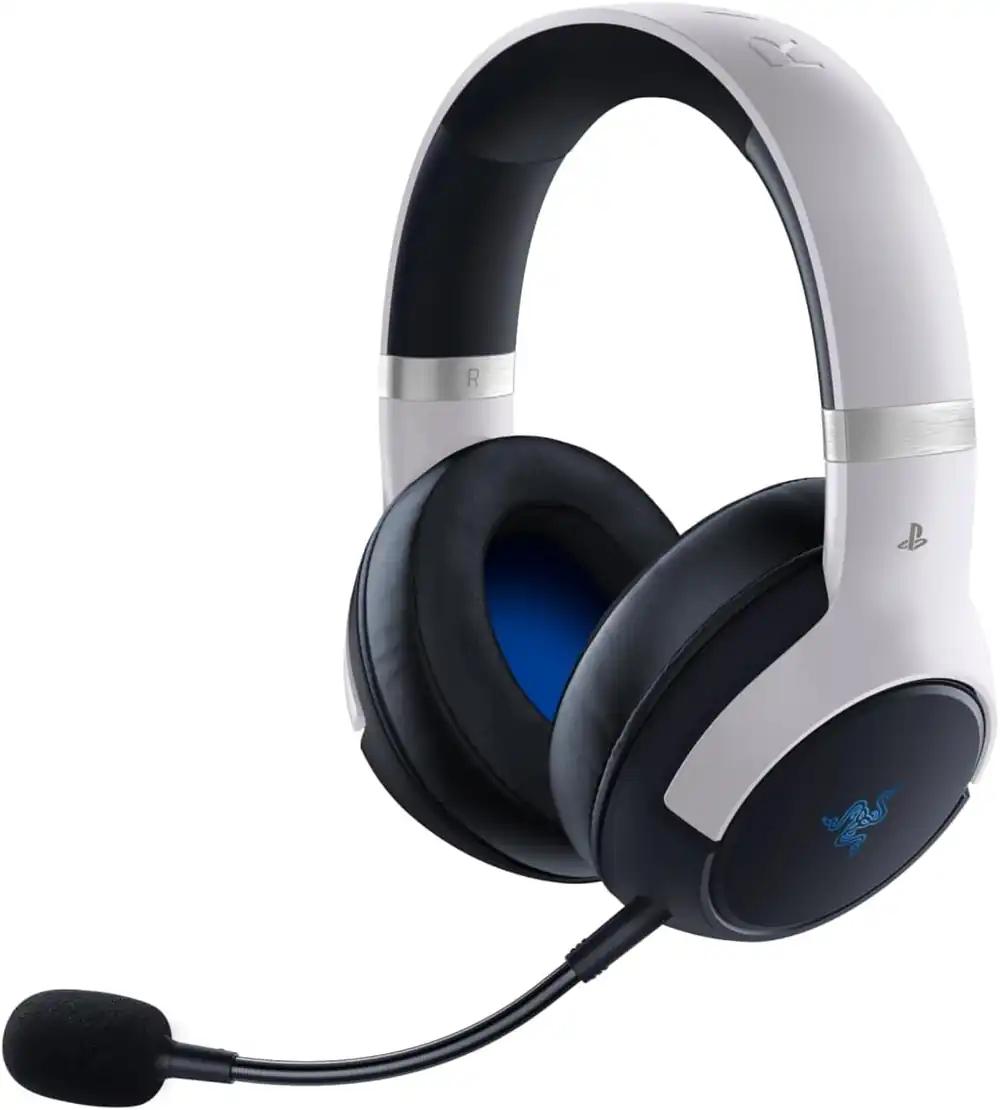 Razer Kaira Pro – Kahe traadita ühendusega PlayStation 5 peakomplekt haptikaga (Razer HyperSense, 50 mm draiverid, HyperClear kardioidmikrofon, helitugevuse juhtimine, Razer SmartSwitch, RGB Chroma) Must-Valge