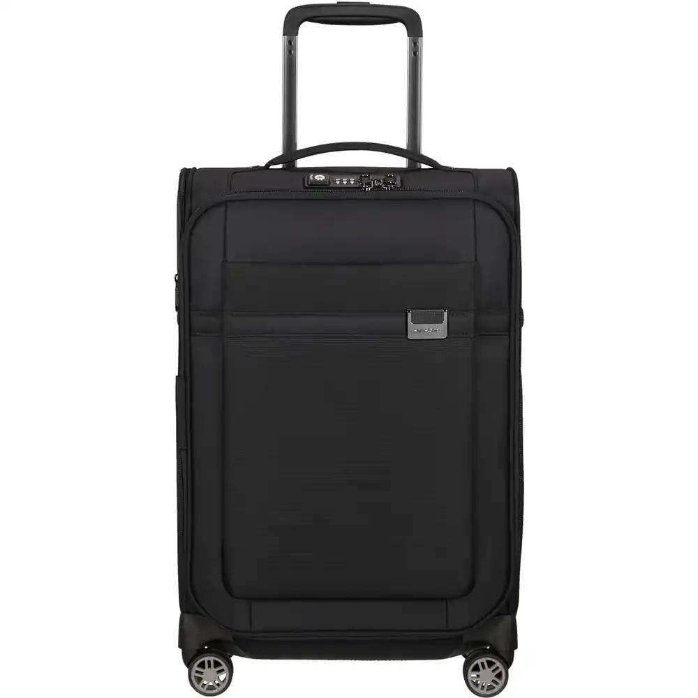 Samsonite Airea – Spinner S (Pikkus: 35 cm) Laiendatav käsipagas, 55 cm, 38/43.5 L, Must