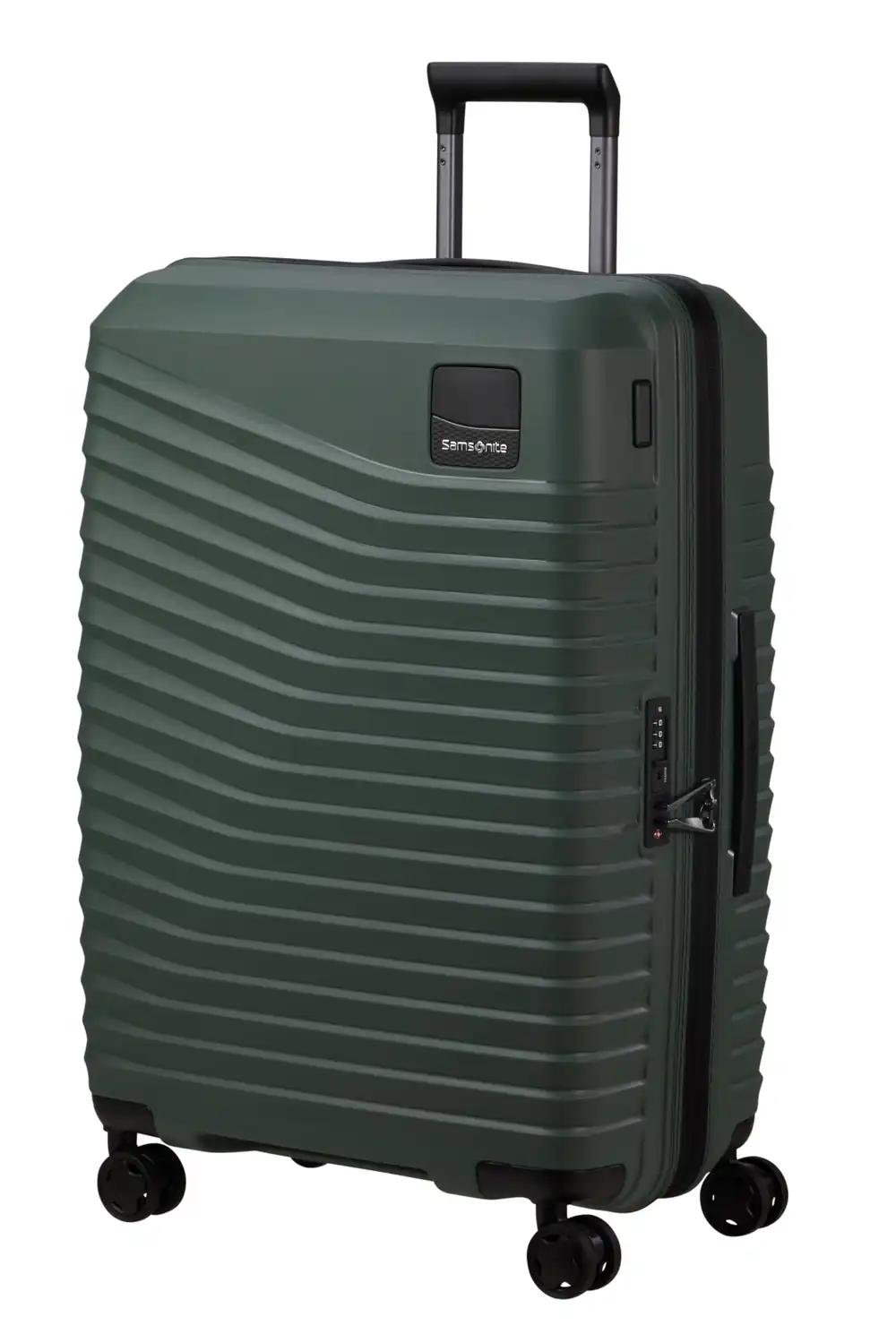 Samsonite Intuo – Spinner M, laiendatav kohver, 69 cm, 79/87 L, roheline (oliivroheline)