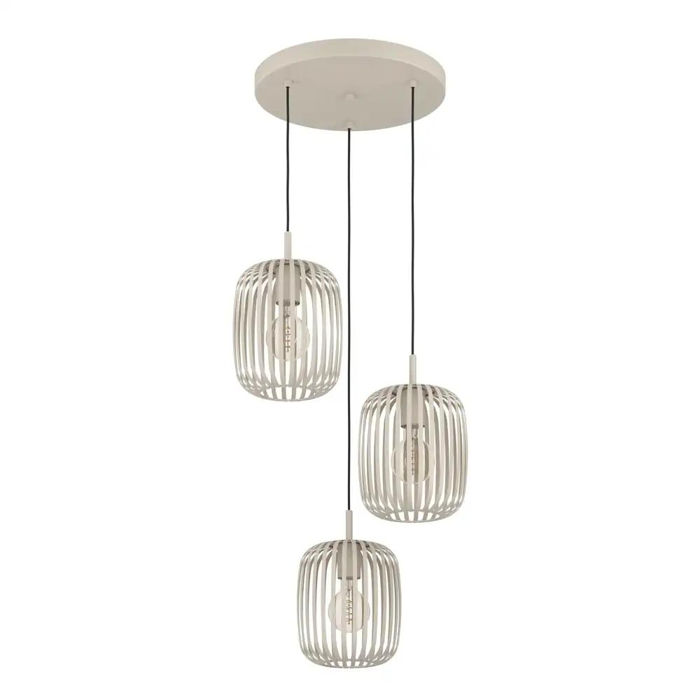 EGLO Romazzina rippvalgusti, 3 lambikuplit, liivakarva metall, E27, Ø 46 cm, pilt 2