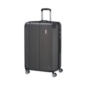 travelite CITY kõvakaaneline kohver, 4 topeltratast, TSA lukk, 77 cm, 113-124 l