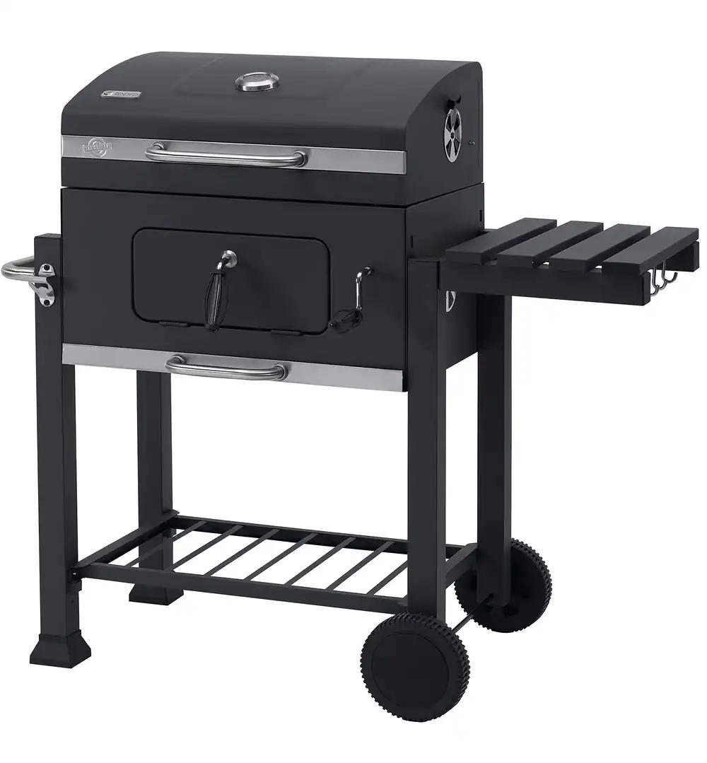 tepro söegrill (grillkäru) Toronto Click, grillipind: u 56 x 41,5 cm, kaanega, roostevabast terasest käepide, grillrest ja termomeeter, kruvivaba paigaldus, mõõtmed u 115 x 67 x 107 cm